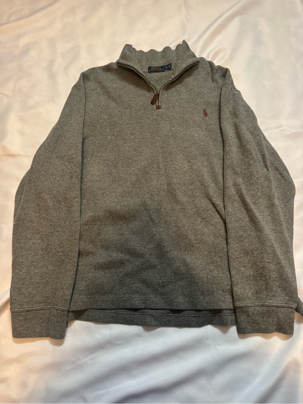 Polo by Ralph Lauren Men's Gray Quarter-Zip Sweater